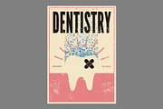 Dentistry grunge vector poster set., a Healthcare Illustration by PoPaShop (Thumbnail 5 of 8)