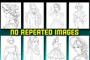 150+ Vintage Fashion Coloring Pages, a Brochure Template by Design Station (Thumbnail 2 of 4)