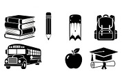 Back To School Silhouette Bundle, an Illustration by Designer_Momina (Thumbnail 36 of 51)