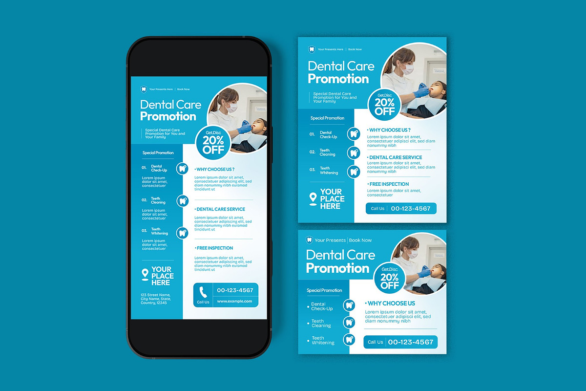 Dental Care Promotion Flyer, a Flyer Template by graphicook (Photo 3 of 3)