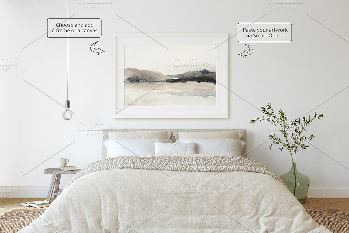 HOME IN TOSCANA Wall&Frame Mockups, a Print Template by MyHomeMockups (Photo 4 of 12)