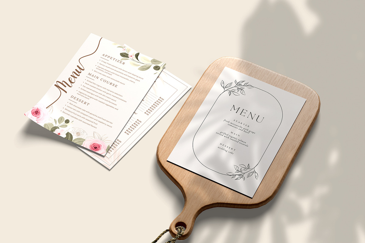 Menu Mockup, a Packaging Mockup by Getdesign (Photo 7 of 7)