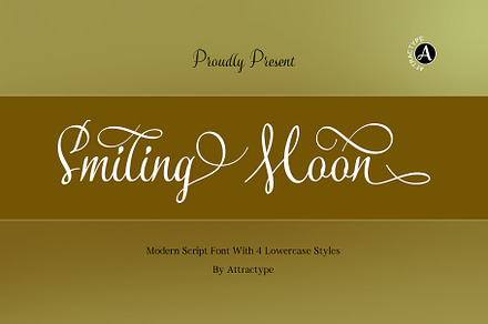 Smiling Moon - Modern script font