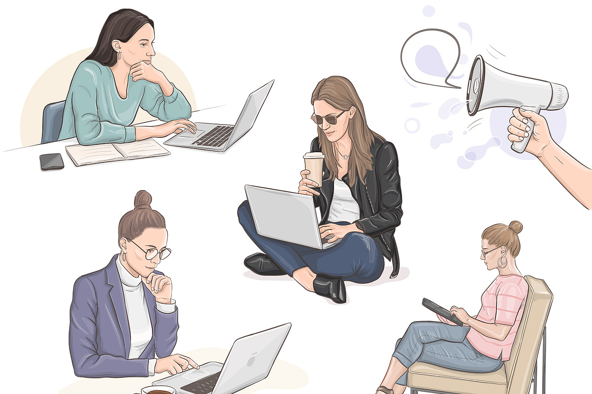 Office People. VECTOR illustrations, a Person Illustration by Natalka Dmitrova art (Photo 3 of 3)