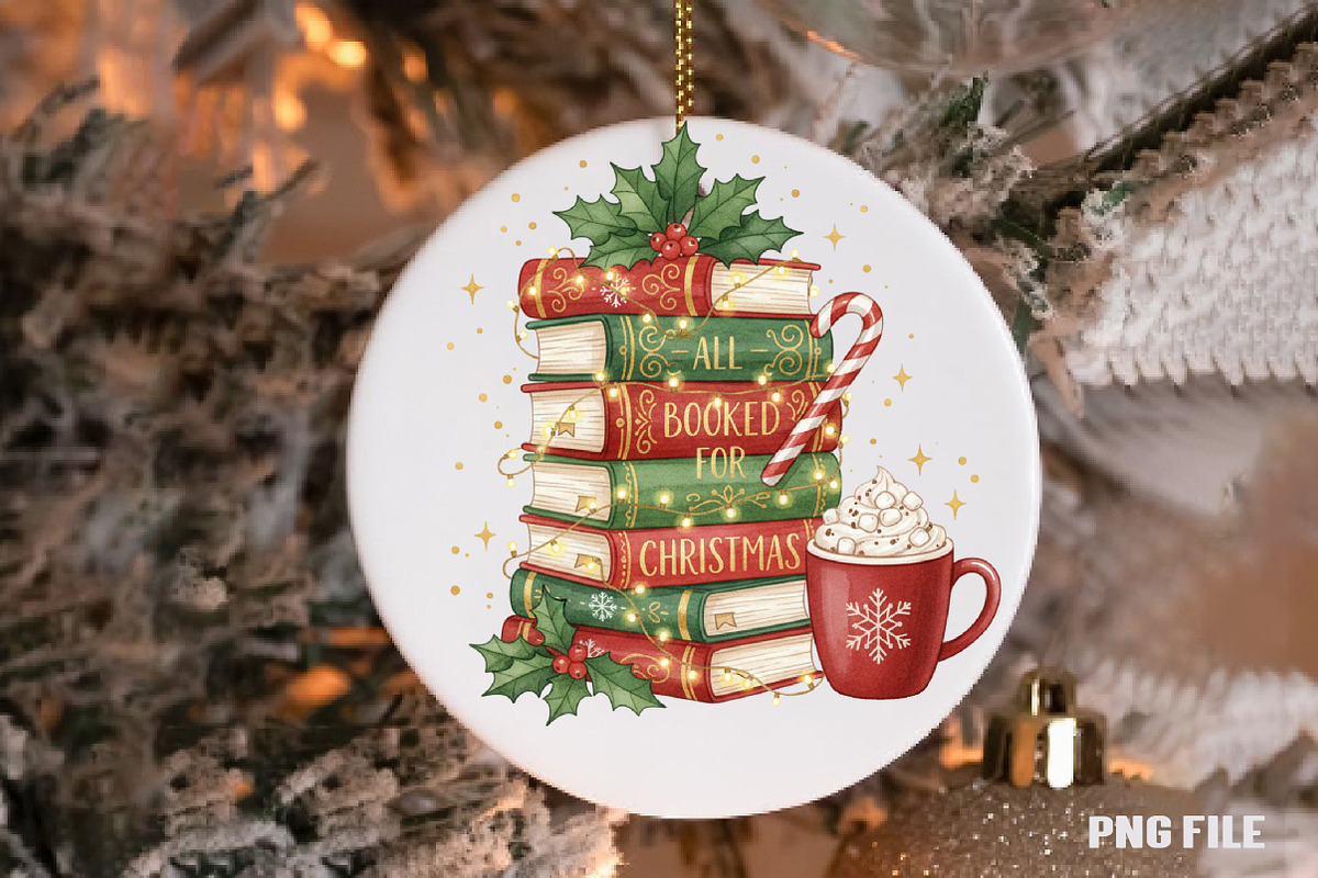 All Booked for Christmas PNG Clipart, an Illustration by DreamCafeArt (Photo 5 of 5)