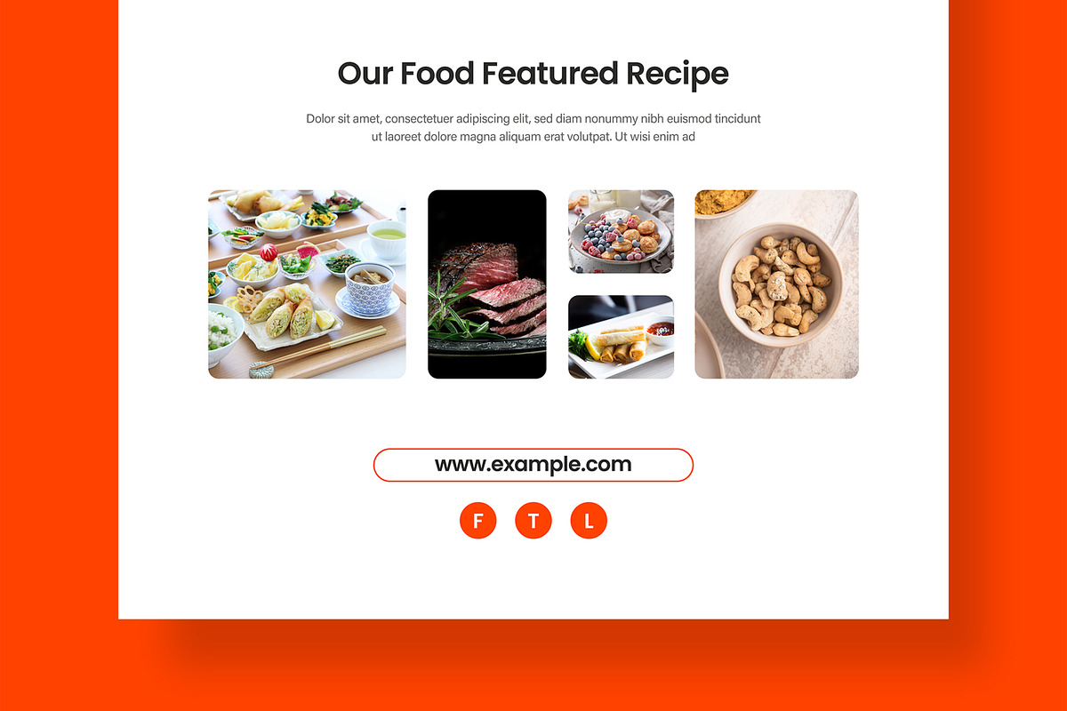 Food Email Newsletter for Restaurant, an UI Kit Template by MightyDesign (Photo 6 of 9)