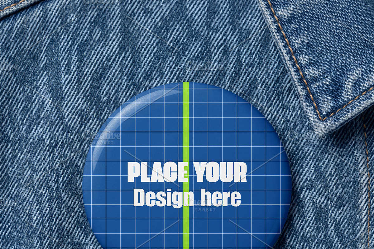 Round Button Pin Mockup, a Merchandise Mockup by Pixel Foundry (Photo 4 of 4)