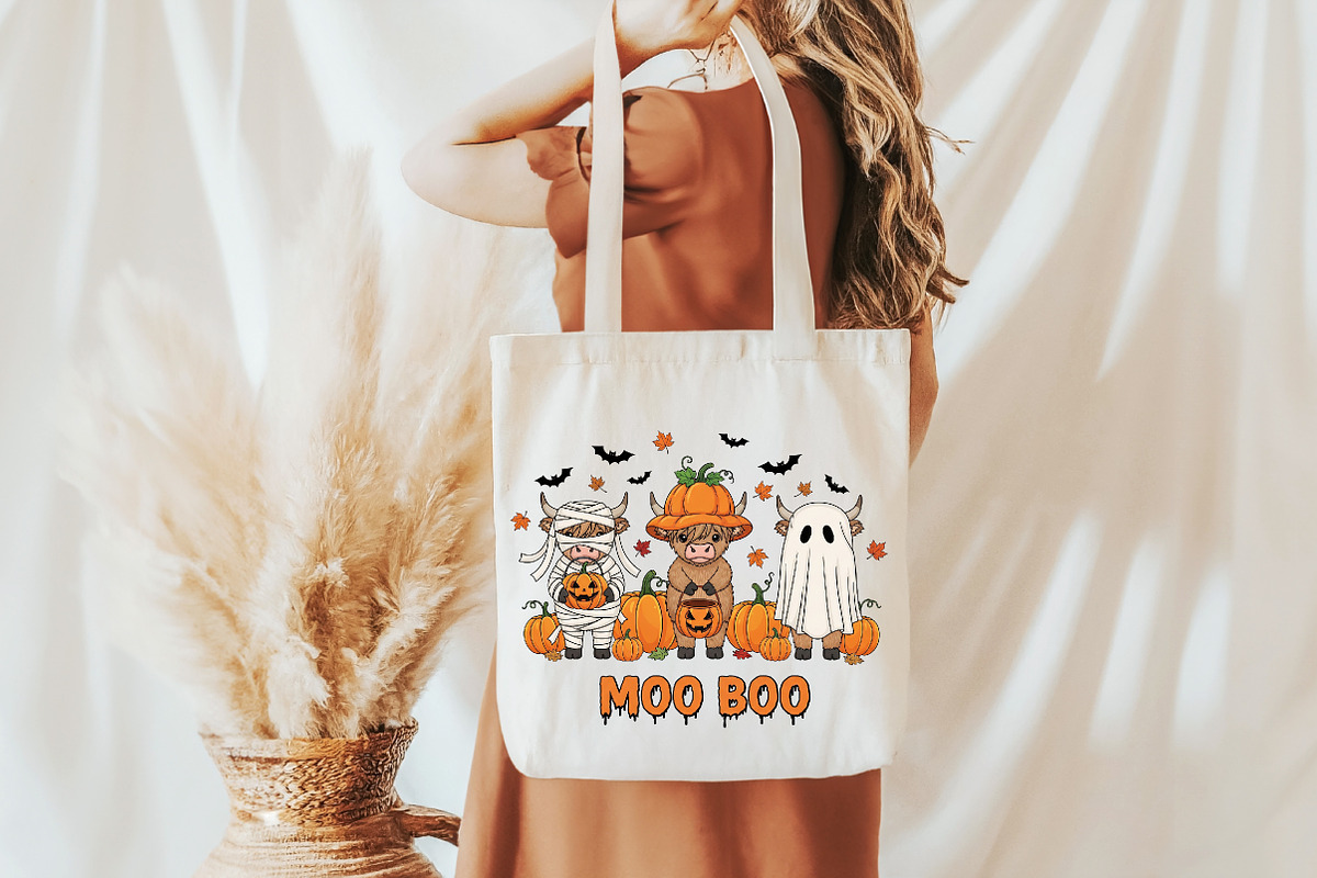 Spooky Halloween Highland Cow Png, an Illustration by Craft Nest (Photo 4 of 6)