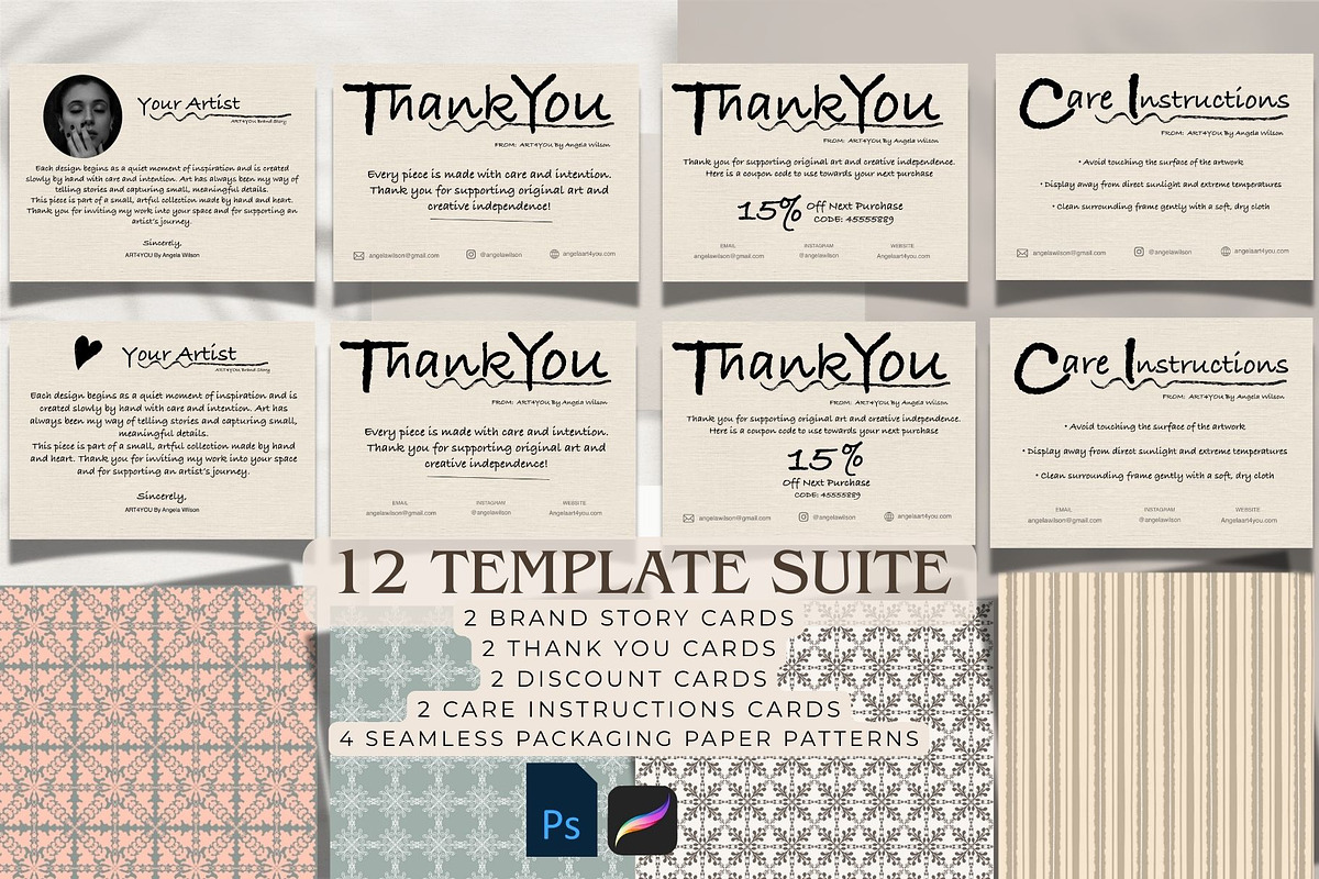 Brand Kit Packaging Template Cards, a Marketing Template by Studio Print Co. (Photo 17 of 17)