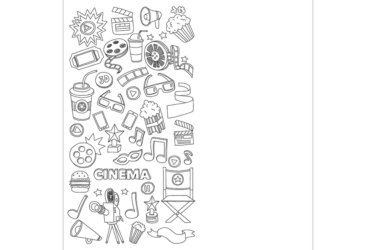 It's movie time! Big vector set, a Pattern Graphic by Art Loft (Photo 10 of 16)