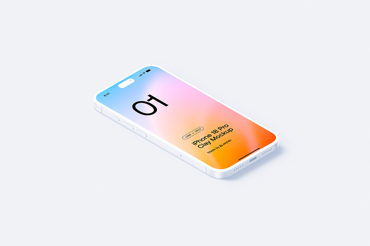 iPhone 18 Pro Clay - 24 Mockups, an iPhone Mockup by Asylab (Photo 24 of 54)