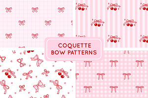 Coquette bow patterns collection