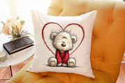Whimsical Valentine Teddy Bear Clipa, an Illustration by Sublimation Artist (Thumbnail 6 of 6)