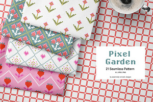 Modern Pixel Geometric Patterns, a Pattern Graphic by Essentially Nomadic