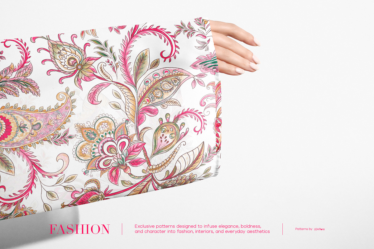 Chandira Paisley | Hand Drawn Prints, a Pattern Graphic by LEAFure (Photo 4 of 10)