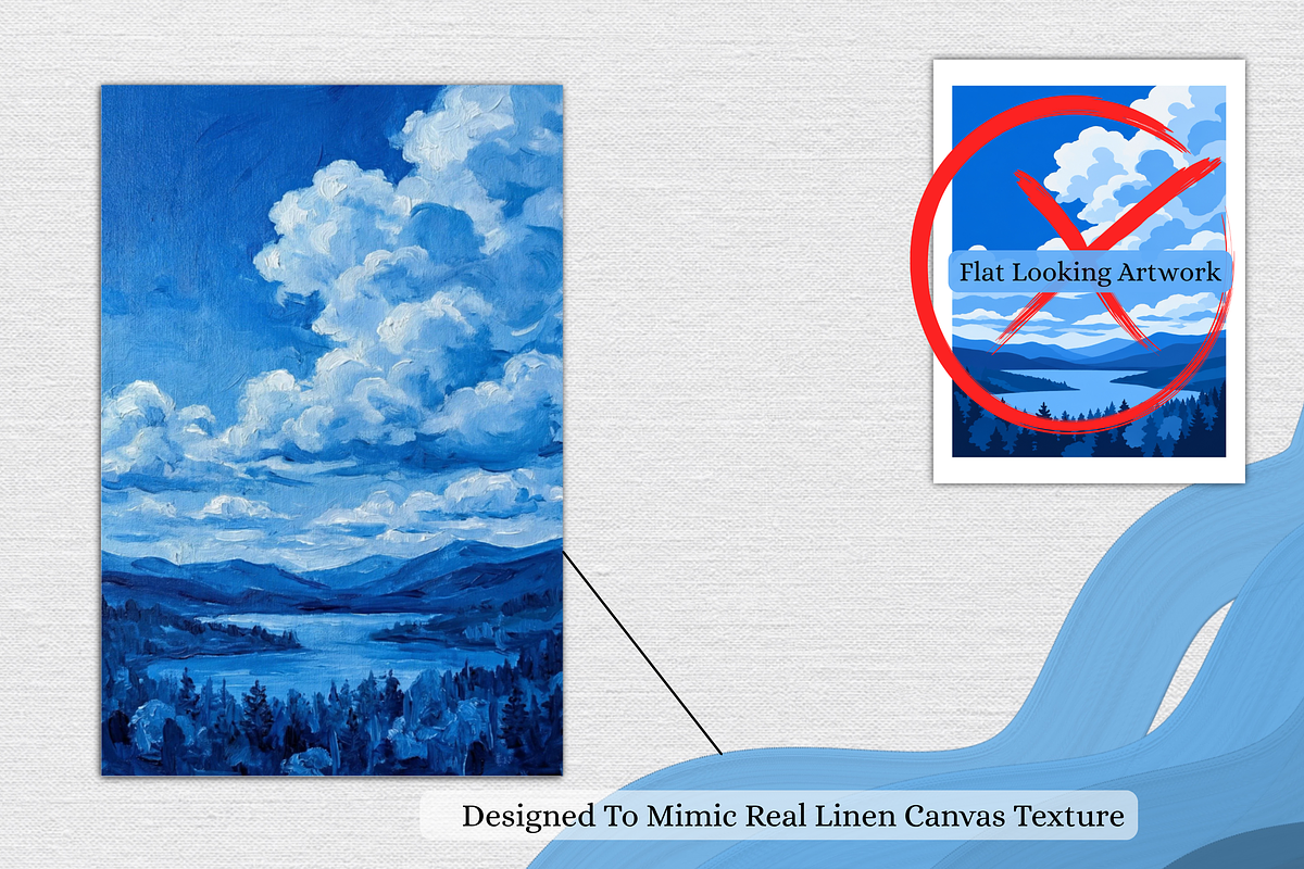Procreate Linen Oil Paint Canvas, a Layer Style Add-On by Wicked Creative (Photo 2 of 7)