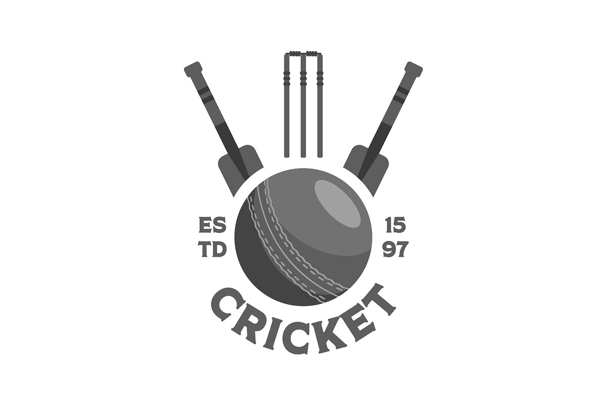 minimal vector cricket sports logo, a Branding & Logo Template by Pyruos ID
