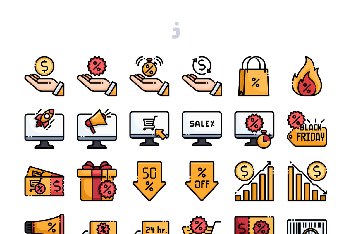 30 Sale and Promotion Icon set, an Outline Icon by Just Icon (Photo 2 of 3)
