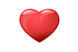Realistic Red Valentine Heart Vector, an Illustration by piter.goskov