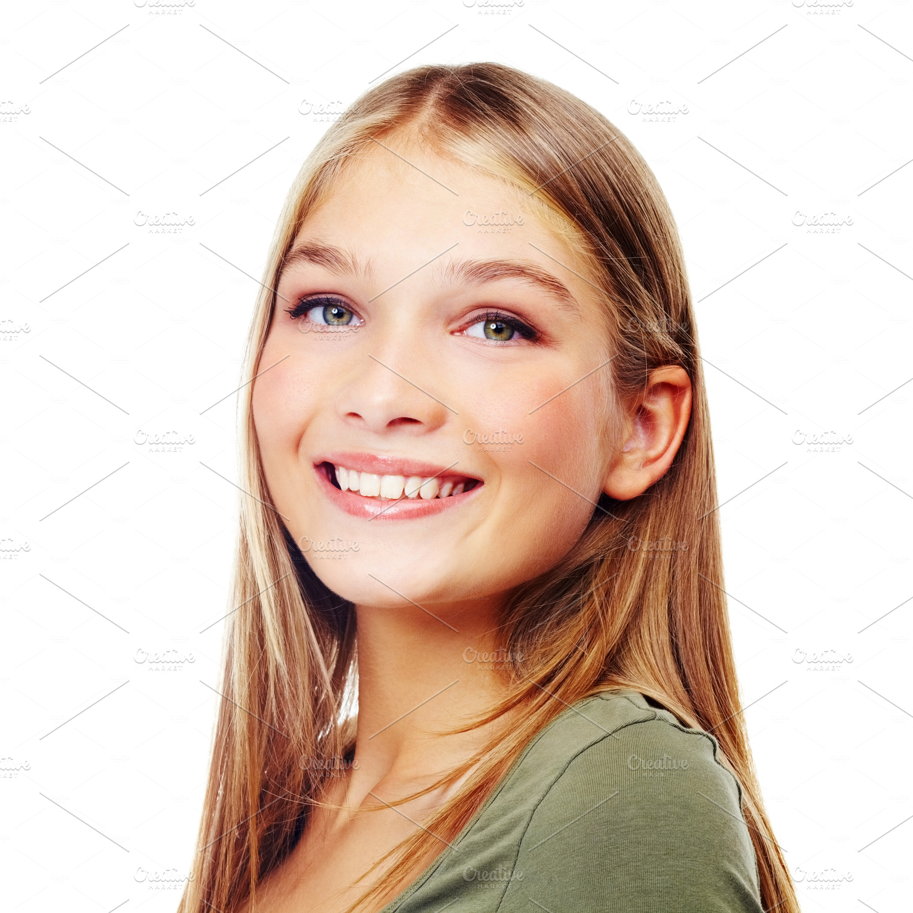 Smiling her biggest smile, a Photo by Peopleimages.com