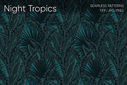 Night Tropics seamless patterns, a Pattern Graphic by ANAKOTO (Thumbnail 4 of 20)