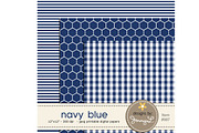 Navy Blue Digital Papers, a Pattern Graphic by JennyL Designs (Thumbnail 2 of 3)