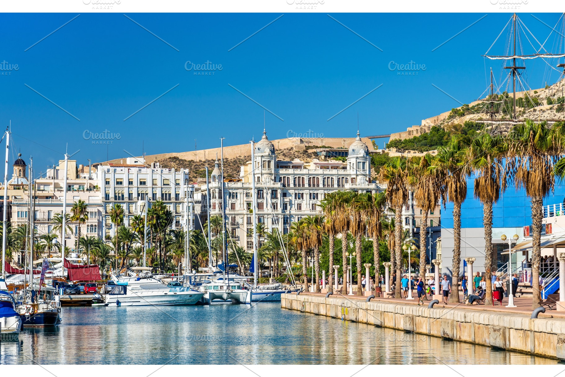 Promenade in the marina of alicante spain stock photo containing marina and, an Architecture Photo by Leonid Andronov