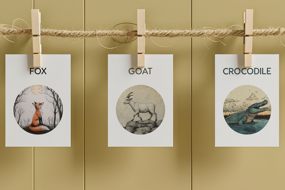 Fable - Animal Flashcards, a Card Template by CinderHeart Designs (Photo 4 of 6)