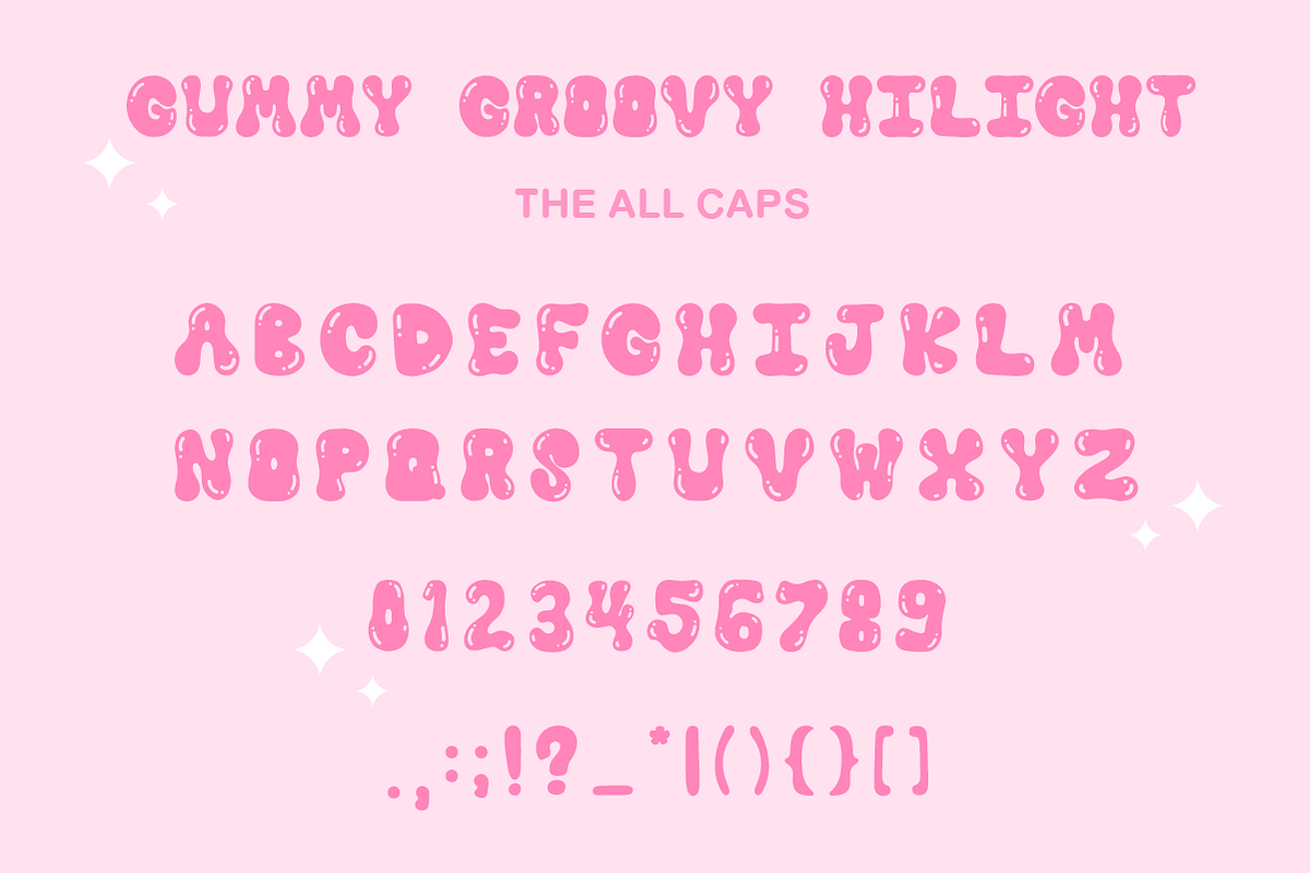 Gummy - Cute Groovy Font Duo, a Handwritten Font by Kanink Studio (Photo 5 of 7)