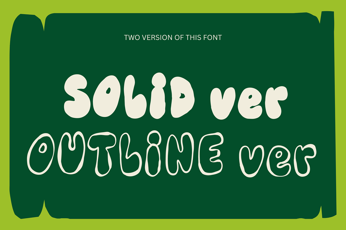 Retro Chunky Bold Bubble Font, a Handwritten Font by Nonceni (Photo 9 of 10)