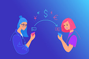 Mobile banking financial app, a Finance Illustration by Julia Tim (Thumbnail 5 of 5)