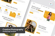Creative Photography Landing Page, a Landing Page Template by SquidPixey (Thumbnail 1 of 5)