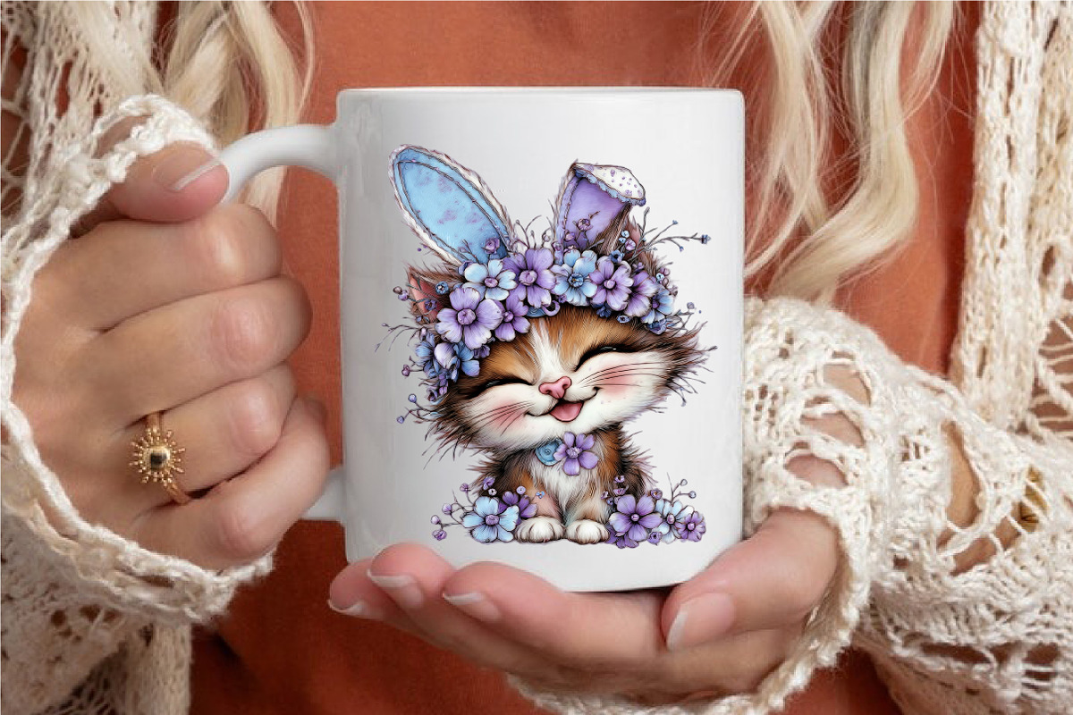 Whimsical Easter Cats Clipart, an Illustration by designcity5 (Photo 4 of 5)