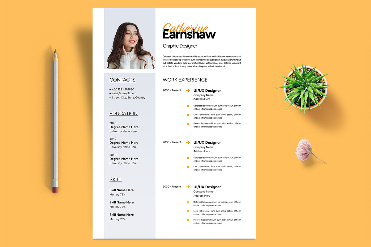 Minimal Resume Layout, a Resume Template by ContestDesign (Photo 1 of 4)