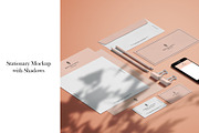 Stationary Mockup with Shadow, a Books & Magazine Mockup by Momogi (Thumbnail 1 of 7)