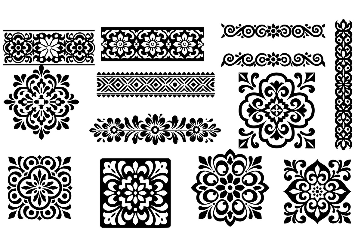 Mexican Inspired Frames Borders Tile, a Background Graphic by Pattern Whimsy (Photo 3 of 8)