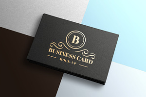 Golden-Black Business Card Mock-up