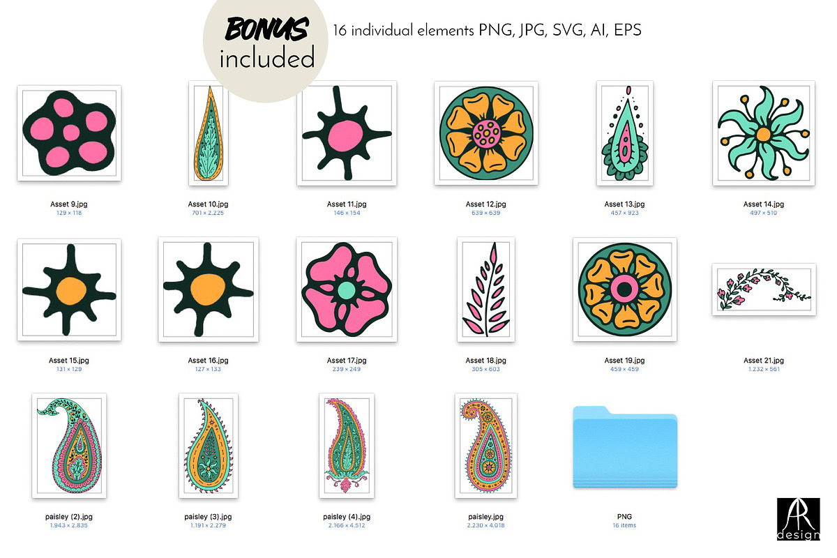 Vibrant Paisley Dreams Patterns, a Pattern Graphic by Rose Design (Photo 6 of 9)
