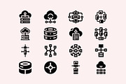 Tech Cloud Data Server Icons Bundle, a Solid Icon by Vectorium Studio (Thumbnail 2 of 24)