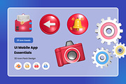 UI Essentials 3D Icon Pack, a Solid Icon by twinstd (Thumbnail 1 of 5)