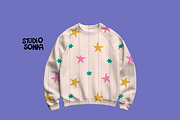 December Stars Cream, a Pattern Graphic by StudioSonna (Thumbnail 3 of 3)