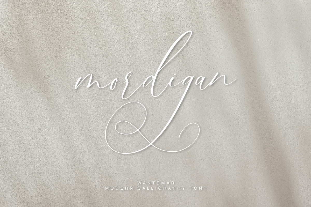 Wantemar - modern calligraphy font, a Script Font by Quothron (Photo 7 of 9)