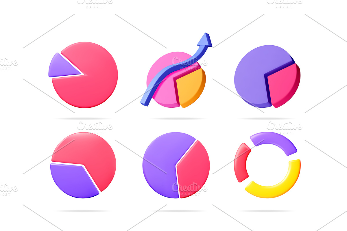3d vector illustration set of, a Finance Illustration by Abscent