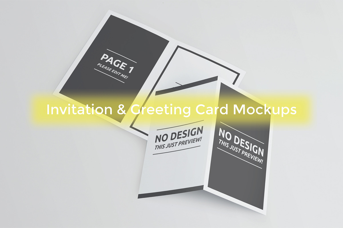 Invitation & Greeting Card Mockups, a Print Template by Mockstore (Photo 1 of 4)