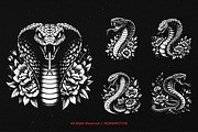 10 Bundle Dark Art Cobra Snakes, an Illustration by Morspective (Thumbnail 3 of 7)