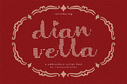 Dianvella | A Embroidery Script Font, a Handwritten Font by Berdansabersama (Thumbnail 1 of 9)