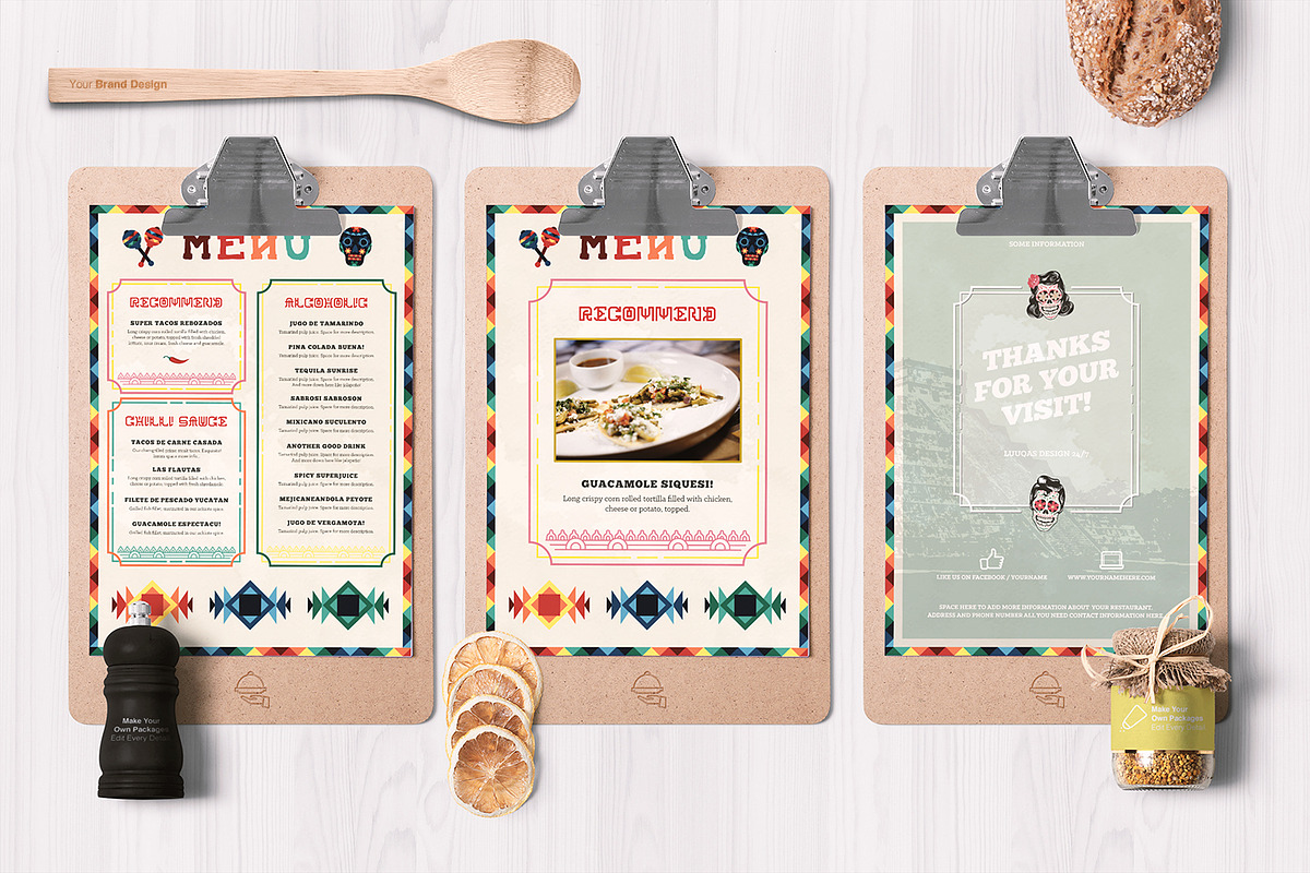 Mexican Food Menu Template, a Brochure Template by Luuqas Design (Photo 1 of 6)