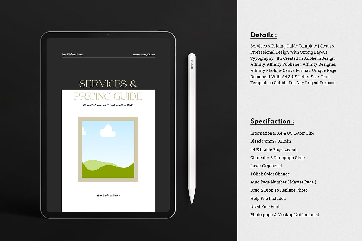 Services & Pricing Guide CANVA, a Brochure Template by TemplateFolio-Shop (Photo 4 of 20)