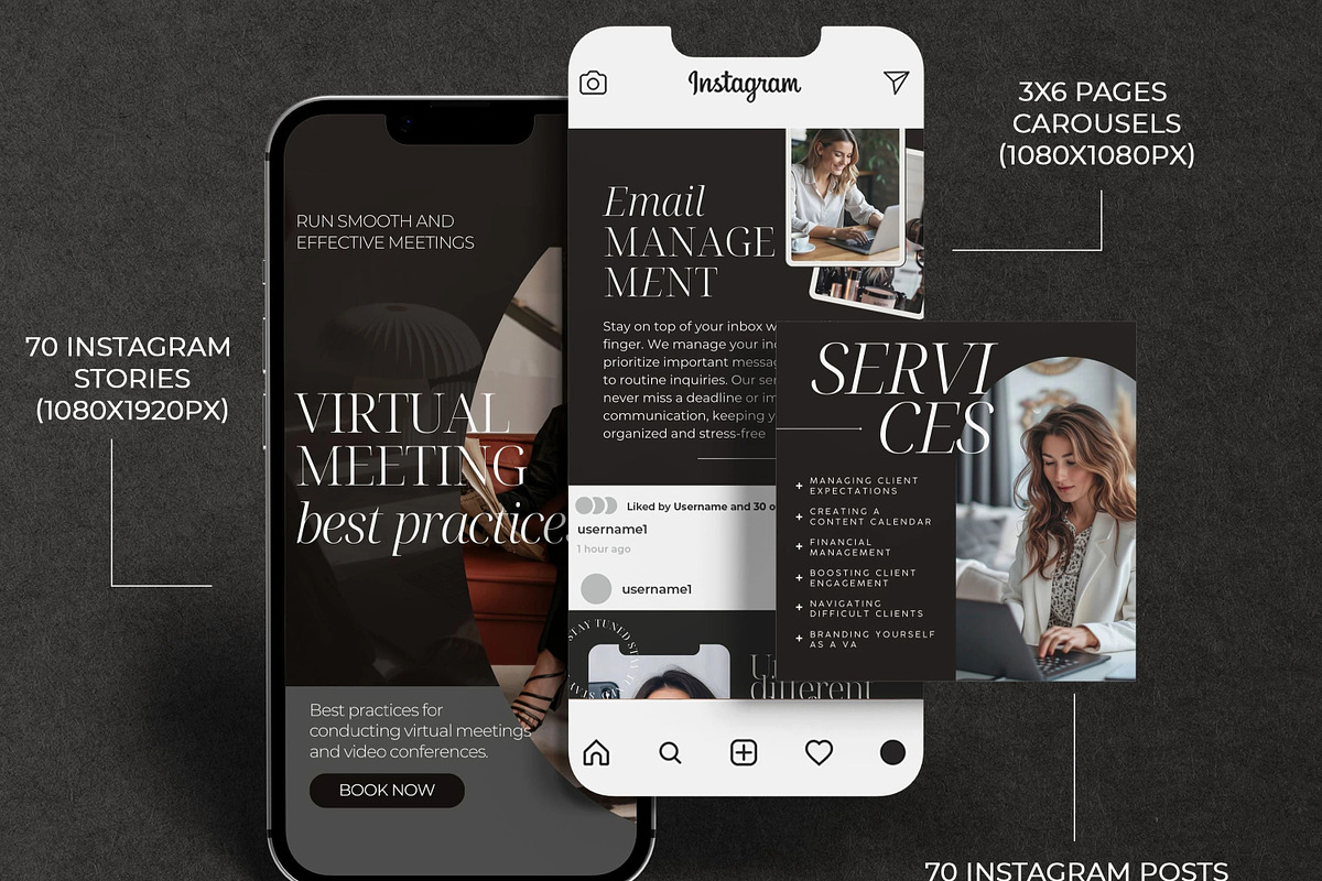 Virtual assistant Instagram template, a Social Media Template by SwitzerShop (Photo 2 of 7)