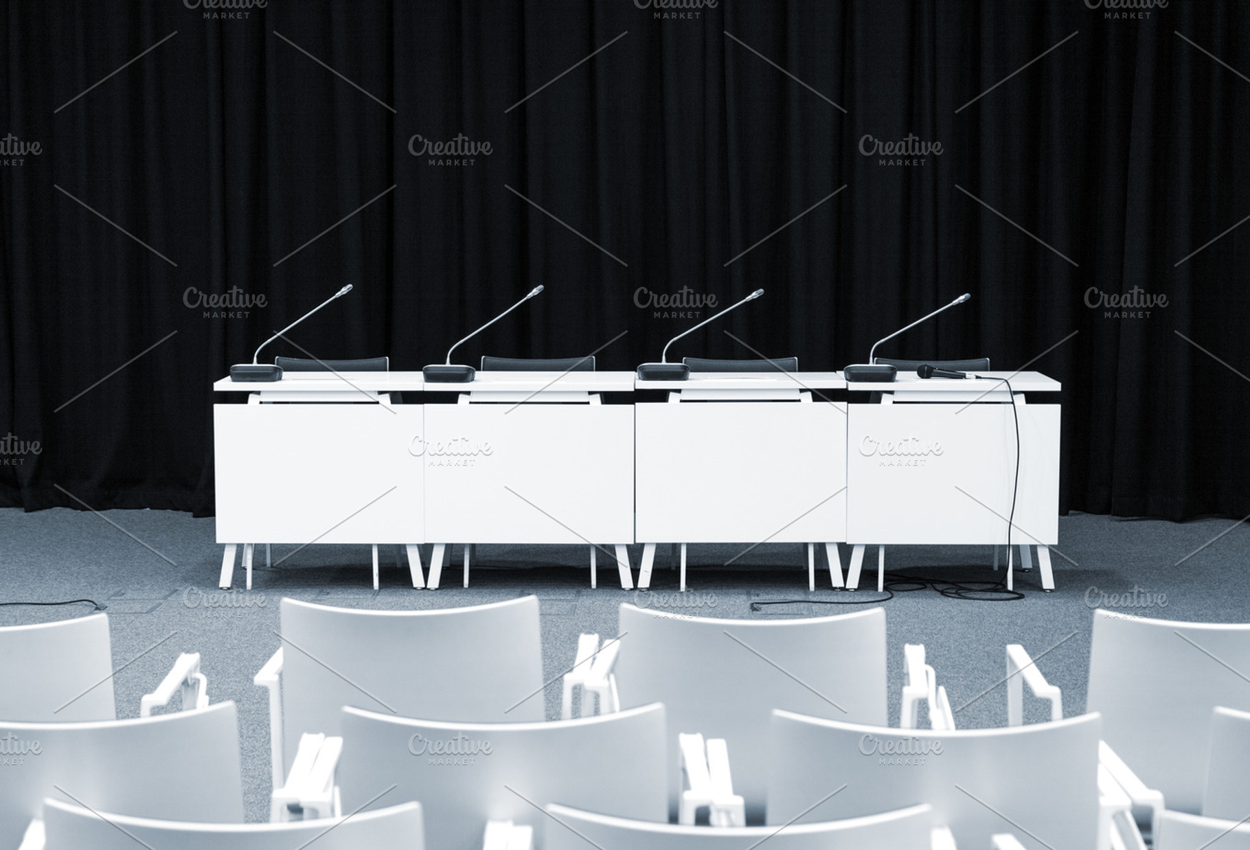 Empty press conference room, a Business Photo by BOOCYS